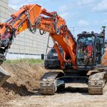 Leica iCON 120 for machine control in construction; Image courtesy Hexagon